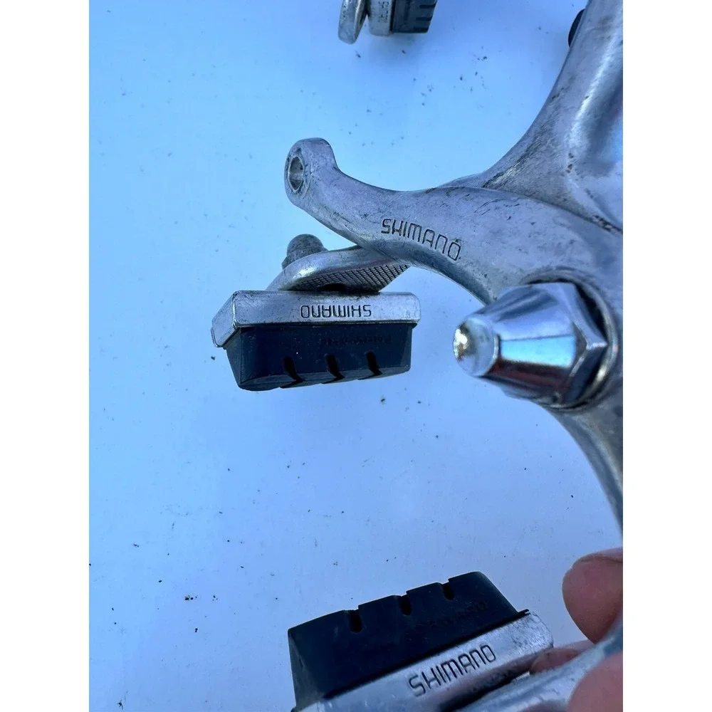 Vintage Shimano BR-Z57 Silver Aluminum Side Pull Road‎ Bike Caliper Brake Set